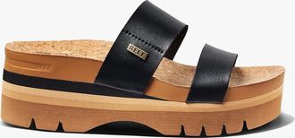 Reef Womens Reef CUSHION VISTA Womens Platform Sandals Black - Size: 7