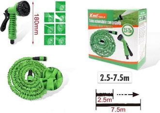 Trade Shop Trade Shop - Tubo Estensibile Giardino Con Pistola 2.5-7.5 Mt Per Irrigazione Piante 9369408