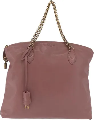 Louis Vuitton Lockit Chain Boudoir Leather Pink Leather Handbag (Pre-Owned)