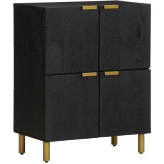 vidaXL Aparador De Madera De Ingenier&iacute;a Negro 60x33x75 Cm Vidaxl