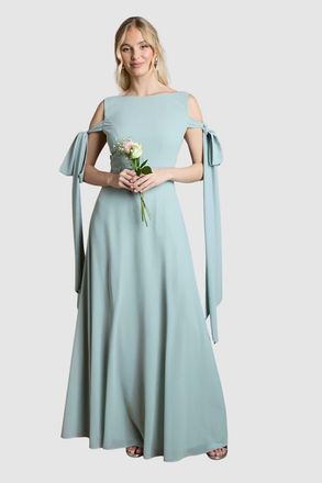 Coast Bow Sleeve Maxi Dress in Sage at Nordstrom, Size 14