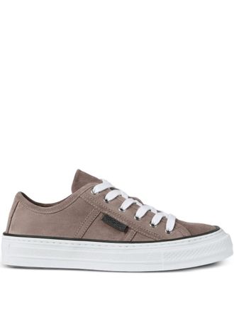 Brunello Cucinelli Beige Lace-up Sneakers