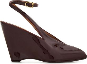 Ferragamo 90mm Peep-toe Wedge Pumps