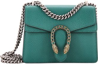 Gucci Green Leather Dionysus Bag Mini (Authentic Pre-Loved)