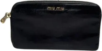 Miu Miu Pre-owned Wallets, female, Black, Size: ONE SIZE Pre-owned Leather Wallet