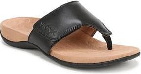 Vionic Renee Sandal in Black Nappa Leather at Nordstrom Rack, Size 9
