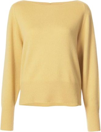 Vince Pullover con scollo a barchetta - - Knitwear - Donna - Giallo - S