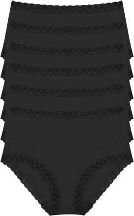 Natori Bliss Supima Cotton Full Brief 6-Pack in Black at Nordstrom, Size Xx-Large