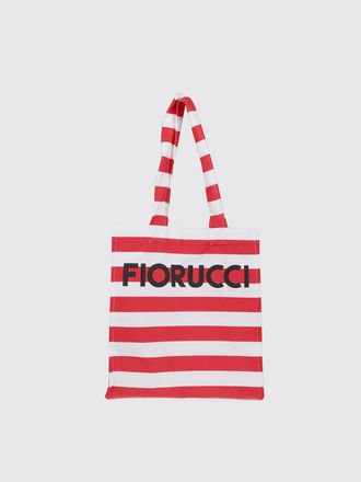 Fiorucci Borsa tote con logo a righe rossa Fiorucci