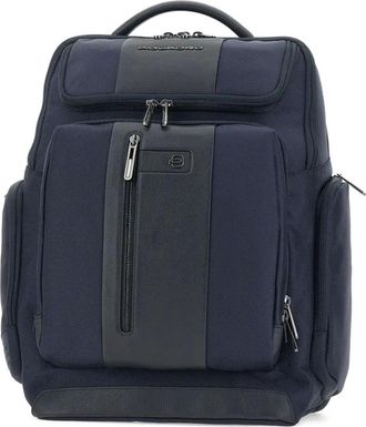 Piquadro Zaino con dettagli in pelle - Blu