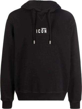 Dsquared2 Mini Icon Hoodie Sweatshirt - Heren - Hoodies - Zwart - S - Katoen - Hoodies & sweatvesten