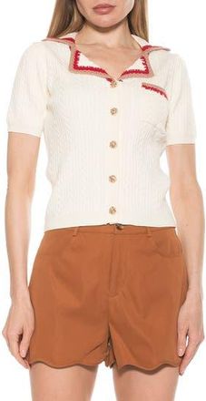 Alexia Admor Kith Knit Button Top in Ivory at Nordstrom Rack, Size X-Small