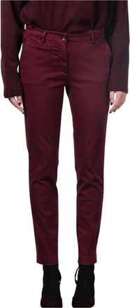 Mason's New York Slim Chino Broek - Dames - Chinos - Rood - L - Katoen - Broeken