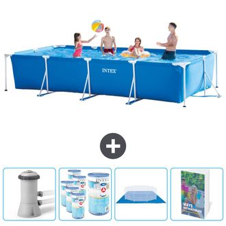 Intex Piscina Con Estructura Rectangular - 450x220x84 Cm - 7-piezas Scb119
