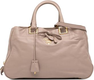 Prada Pre-owned Prada Vitello Bow Satchel Ladies 5I9TH79I908GYOJT