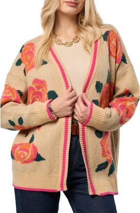 Saachi Rose Motif Cardigan in Natural at Nordstrom Rack