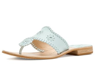 Jack Rogers Jacks Flat Sandal Womens Sandals Salt Water Blue : 9.5 M, Leather