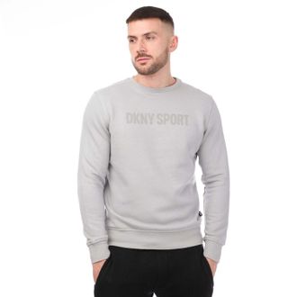 DKNY Sweatshirt met logoprint voor heren (Zilver)