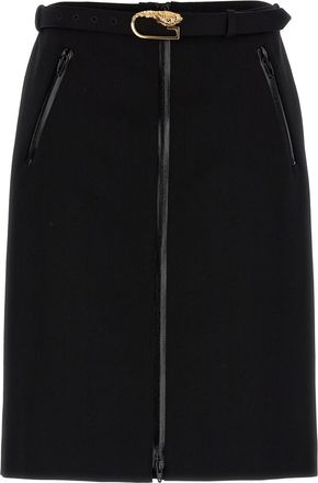 Gucci Black Wool skirt with removable belt