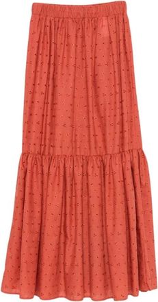 Jijil 0206 Gonna Lunga Macram&egrave; - - Skirts - Donna - Rosso - S
