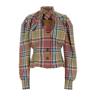 Vivienne Westwood Light Jackets, female, Multicolor, Size: 2XS Vase Blazer
