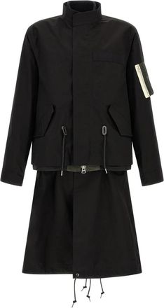 sacai Trench Coats - Heren - Parka Jassen - Zwart - M - Jassen