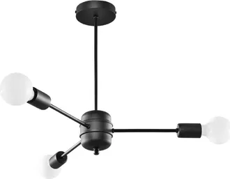 Sollux Lighting L&aacute;mpara de techo de acero negro alt. 46 cm