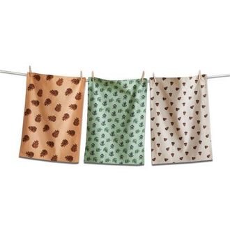 Tag Warm Wishes Multicolor Cotton Dishtowel Set of 3 in Multicolored at Nordstrom