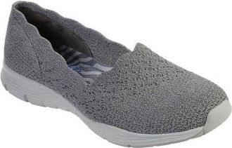 Skechers Womens Seager Stat Stretch Knit Loafer In Grey