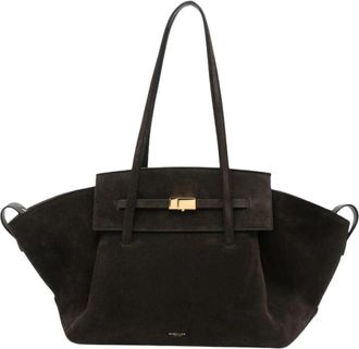 DeMellier The Brooklyn - Dames - Shoppers - Bruin - ONE Size - Su&egrave;de - Tassen