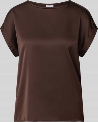 Vila T-Shirt aus Satin Modell ELLETTE in Dunkelbraun, Gr&ouml;&szlig;e 34