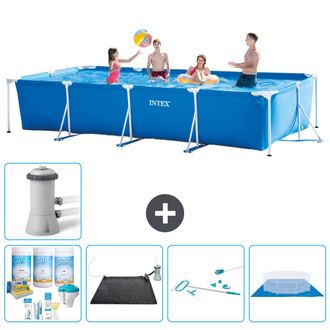 Intex Piscina Con Estructura Rectangular - 450x220x84 Cm - 7-piezas S20844