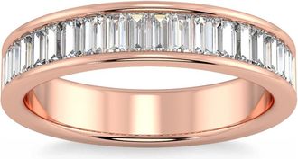 Pompeii3 1Ct TW Baguette Diamond Channel Set Wedding Ring 14k Gold Lab Grown