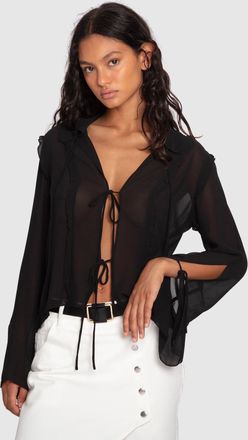 Belle & Bloom Current Obsession Tie Shirt