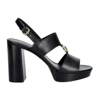 Michael Kors Schoenen, Dames, Zwart, 39 EU, Leer, Erin Platform Sandal