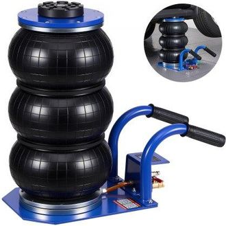 OEM Gato Neum&aacute;tico De 3 T Con 6 Tubos De Acero, Mango Corto Y Triple Bolsa De Aire, Altura M&aacute;xima De Elevaci&oacute;n De 45 Cm, Para Coches, Suv, Camionetas Y Ta
