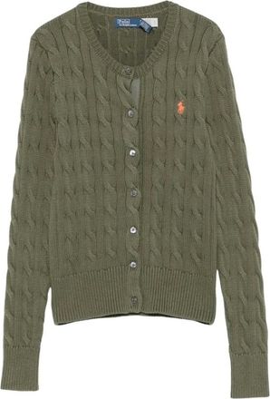 Ralph Lauren Truien & Vesten, Dames, Groen, S, Kabelgebreide Cardigan