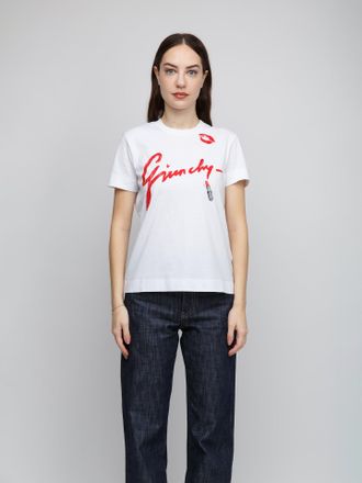 Givenchy Womens White Cotton T-Shirt