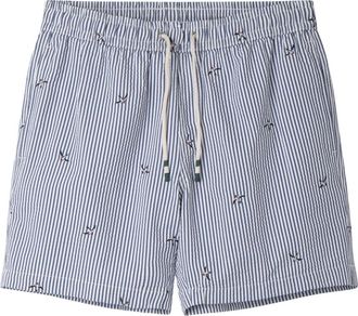 Hartford Swim Stripe Swallow - Heren - Strandmode - Blauw - M - Katoen - Badmode