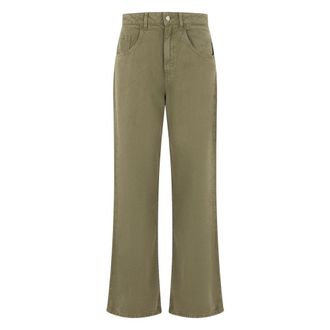 Icon Denim Los Angeles Wide Jeans, female, Green, Size: W26 Poppy Wide-Leg Jeans