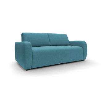 Divani.Store Duna Sof&aacute; Cama Convertible Con Colch&oacute;n De 20 Cm De Tela Suave Flameada E Impermeable 215 Cm (mat. 160x197) Azul Claro