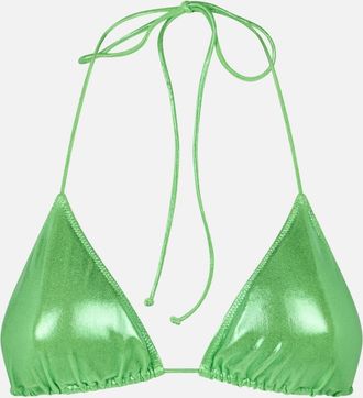 MC2 Saint Barth Woman Lamina Green Triangle Top Swimsuit