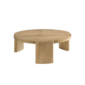 Best Master Furniture Bristol Mid-Century Round Coffee Table, Kepler Driftwood