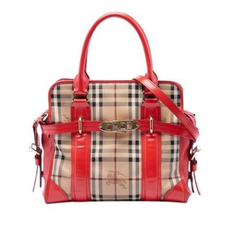 Burberry Pre-owned Minford Portrait Satchel - Dames - Vintage Handtas - Veelkleurig - ONE Size - Leer - Vintage
