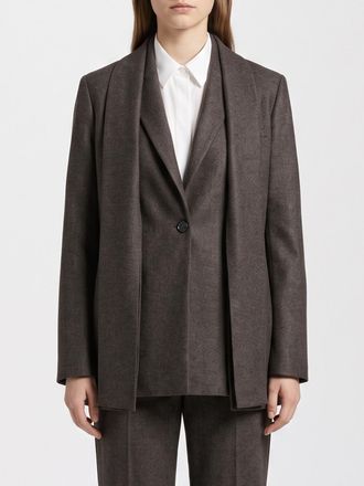 Toteme Blazer monopetto in misto lana con collo a fusciacca