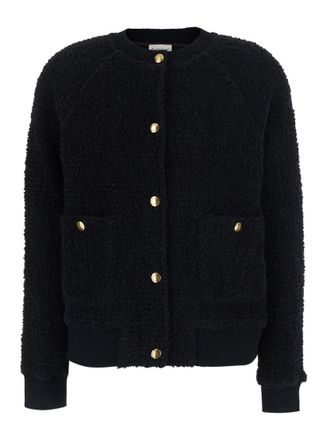 Moncler Black Crew Neck Cardigan