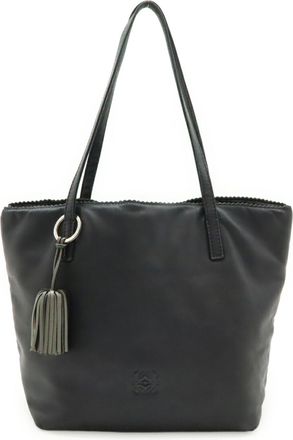 Loewe Black Nappa Leather Leather Handbag Tote Bag (Pre-Owned)