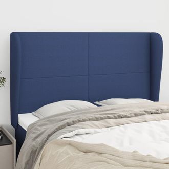 vidaXL Cabecero Con Orejas De Tela Azul 147x23x118/128 Cm Vidaxl