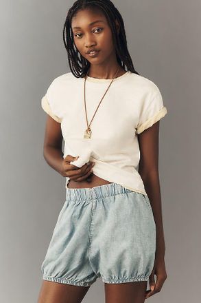 Pilcro Cotton Linen Bloomer Shorts