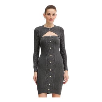 Guess Dames, Jurken, Grijs, Maat: M Viscose